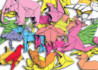 Origami Background clipart