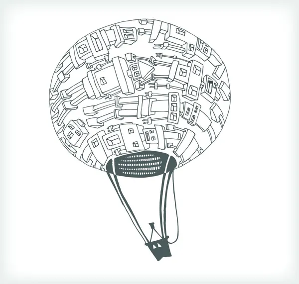 Espacio Baloon Doodle — Archivo Imágenes Vectoriales