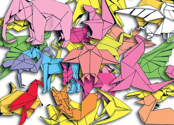 Origami fondo — Vector de stock