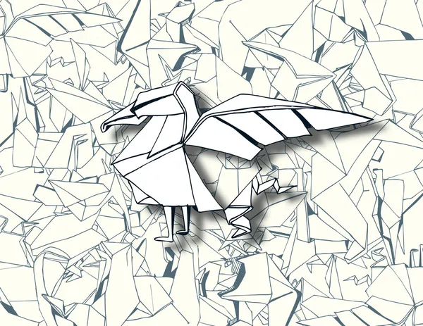 Origami Criatura —  Vetores de Stock