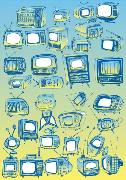 Vektorové kolekce televizory — Stockový vektor
