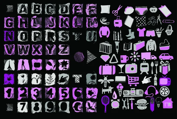 Alphabet grunge — Image vectorielle