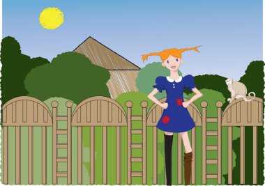 Peppi a long stocking clipart