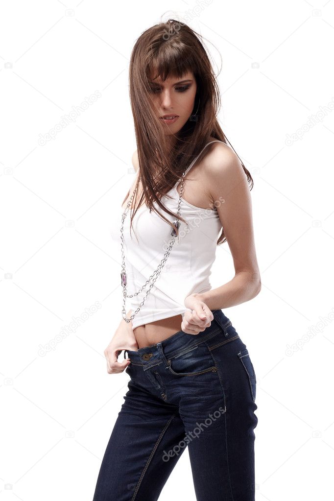 Hot Babe In Jeans