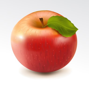 Red-yellow apple clipart