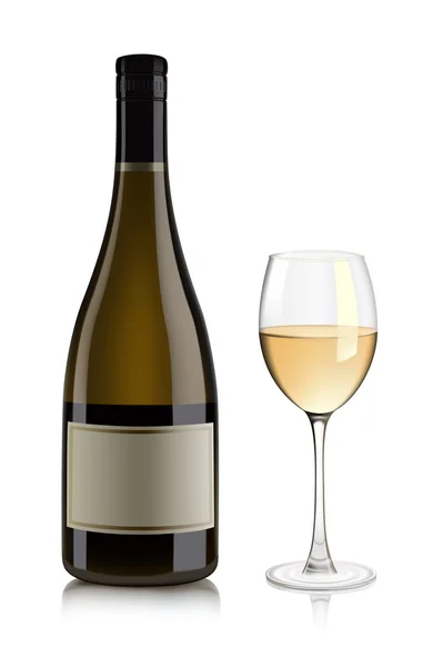 Vin blanc — Image vectorielle