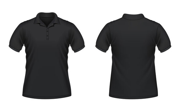 Black men's polo shirt