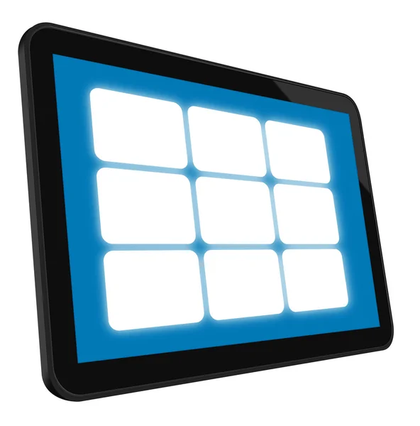 LCD érint képernyő tabletta — Stock Fotó