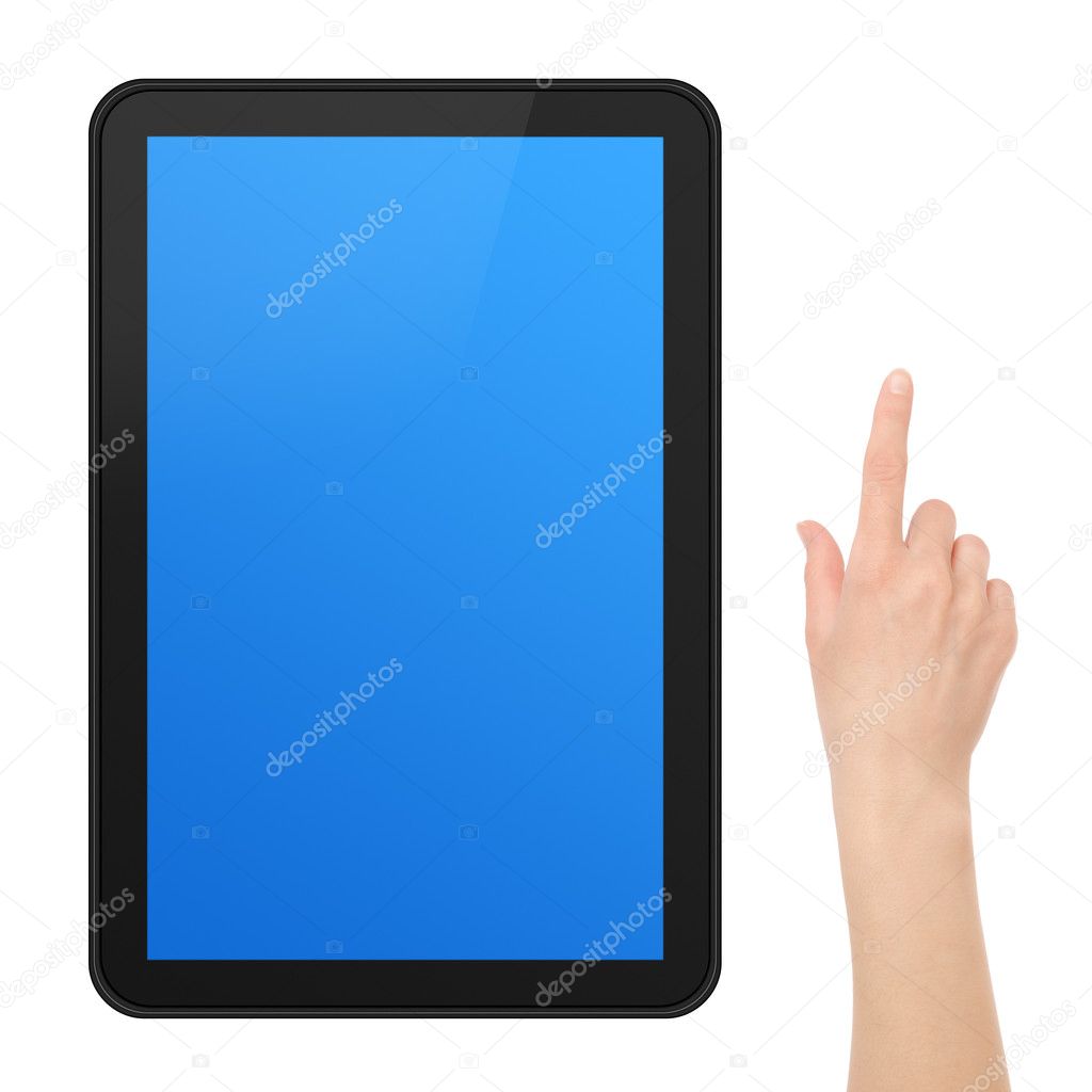 Interactive Touch Screen Tablet with Hand