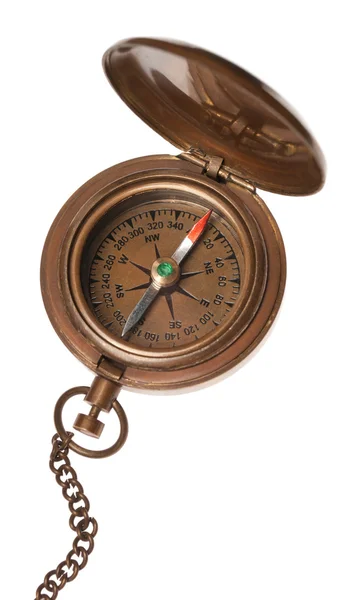 Antiker Kompass isoliert — Stockfoto