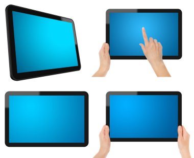 Tablet PC Set with Clipping Path clipart