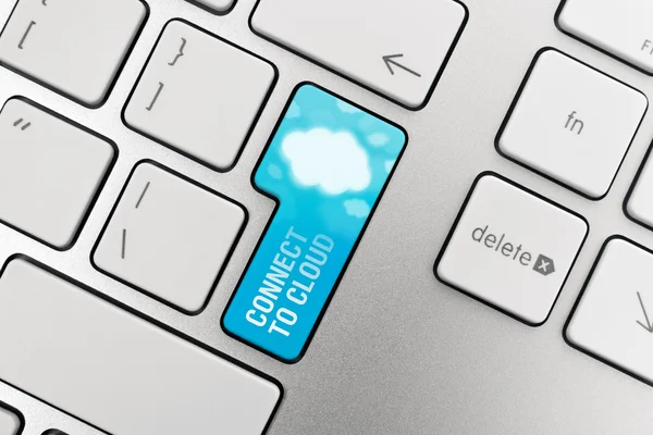 Cloud Computing Conectar botão — Fotografia de Stock