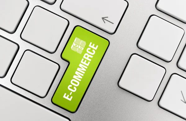 Przycisk e-commerce — Zdjęcie stockowe