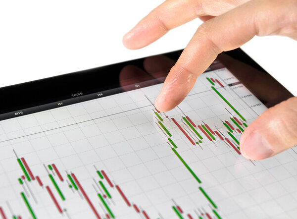 Touching Stock Market Chart