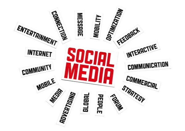 Social-Media-Zeichen — Stockfoto