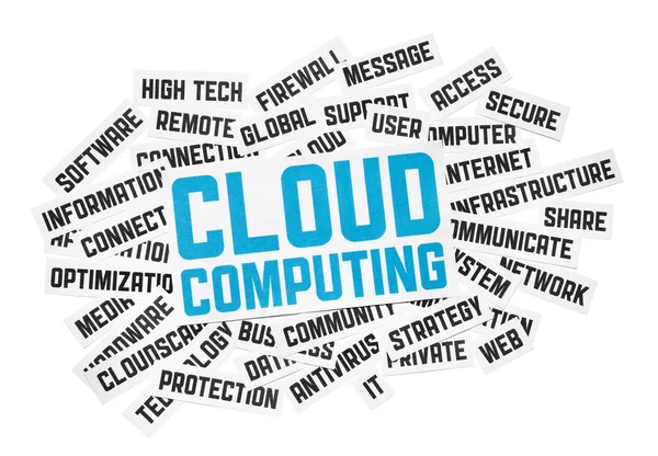 Cloud computing znamení — Stock fotografie