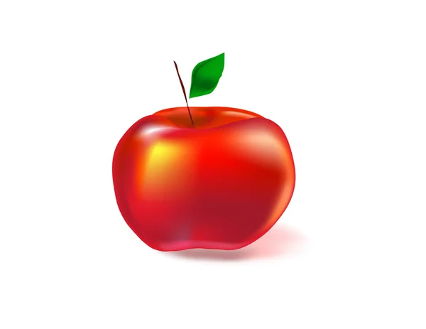 Czerwone jabłko — Wektor stockowy