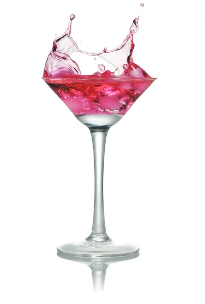 グラスに氷イチゴ ロイヤリティフリーのストック写真