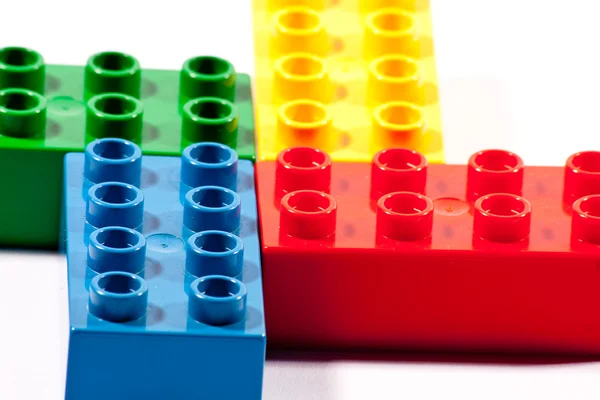 Farbenfrohe Darstellung von Lego Stockbild