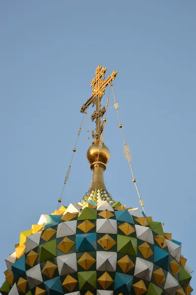 Dome and cross of Church of the Savior on Blood — Stock Photo, Image