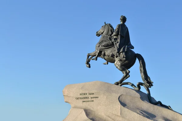 Brons horseman i sankt petersburg — Stockfoto