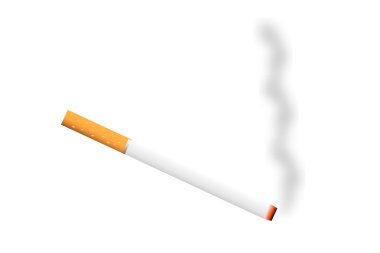 Сigarette with a smoke clipart