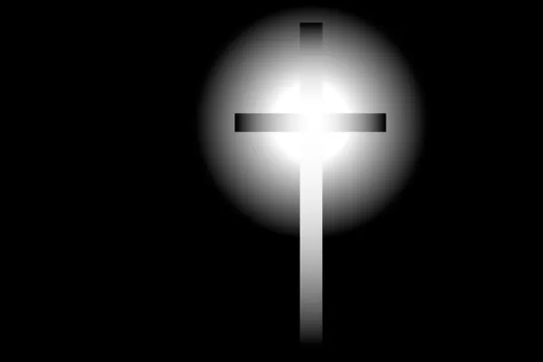 Croix sur fond noir - illustration vectorielle — Image vectorielle