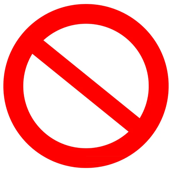 Zeichen nicht erlaubt — Stockvektor