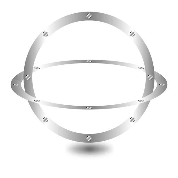 Kovové kroužky — Stockový vektor