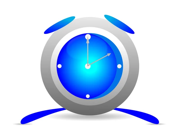 Relógio de alarme azul — Vetor de Stock