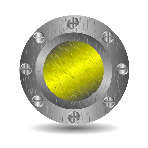 Metalik düğme — Stok Vektör