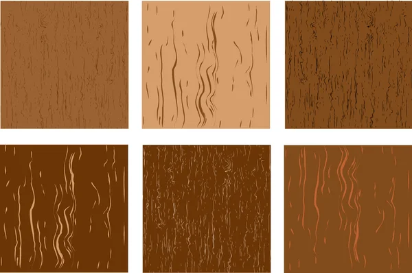 Set di texture in legno — Vettoriale Stock