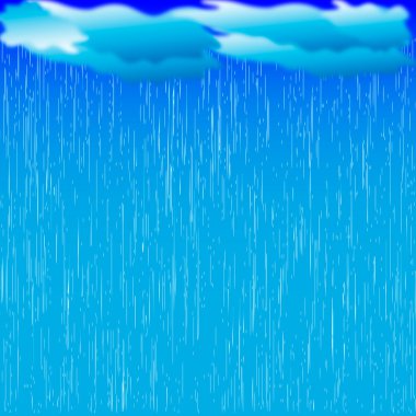 Rain.Vector image with dark clouds in wet day clipart