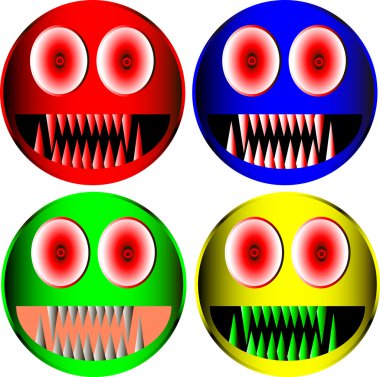 Monster icons clipart