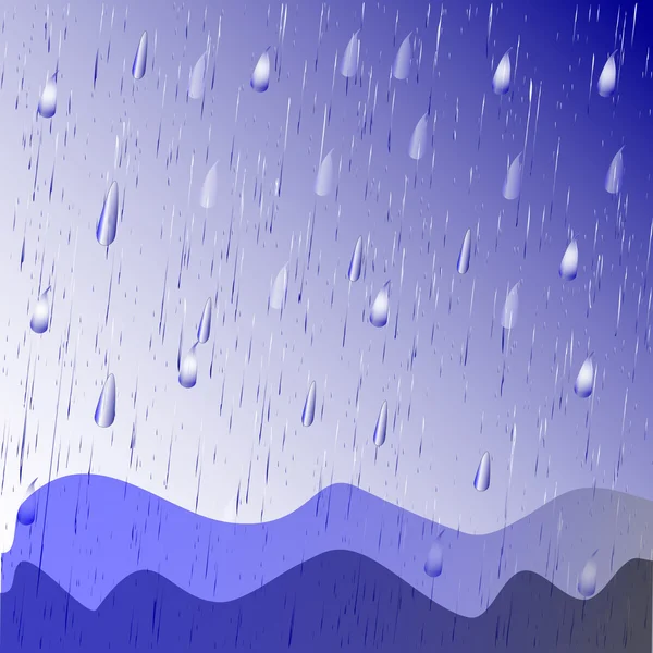 Дождь - вектор — стоковый вектор