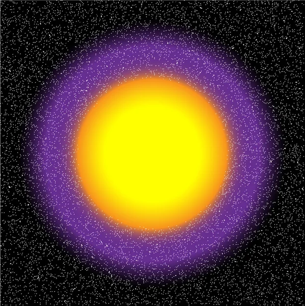 Sun in space — Stock Vector