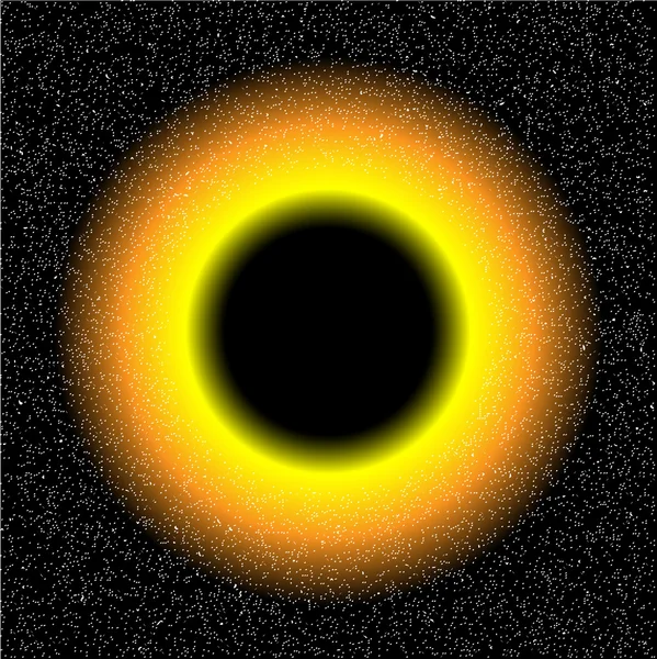 Total solförmörkelse i rymden — Stock vektor