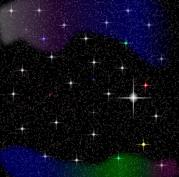 星星矢量夜晚的天空 — 图库矢量图片
