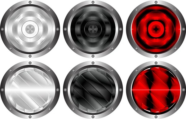 Krom renkli web düğmeleri — Stok Vektör