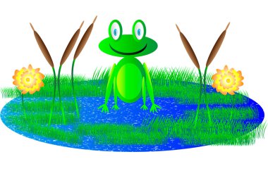 Cute frog clipart