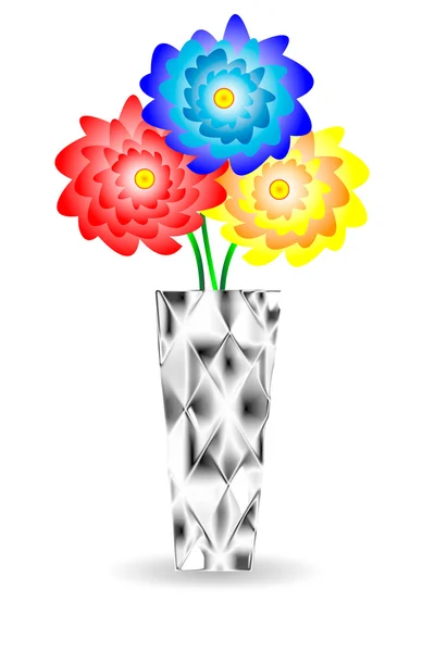 Vektor virág gerber vázában — Stock Vector