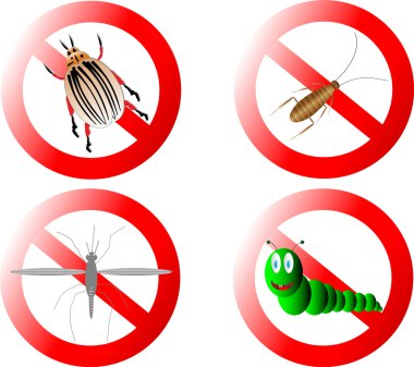 Forbidding vector signs clipart