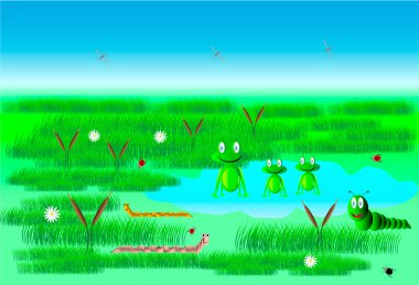 View of the swamp clipart