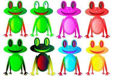 Set of the frogs clipart