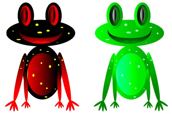 Vektorové šťastné žáby — Stockový vektor