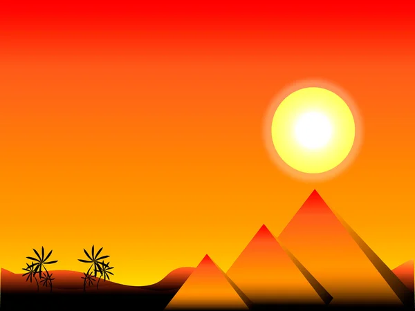 Coucher de soleil en Egypte — Image vectorielle