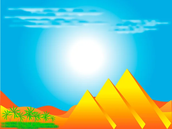 Pyramides égyptiennes — Image vectorielle