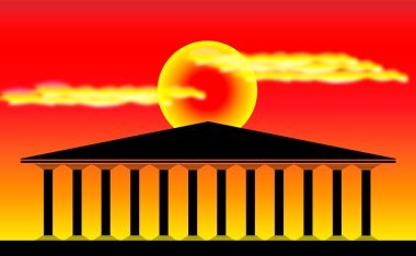 Greek temple clipart