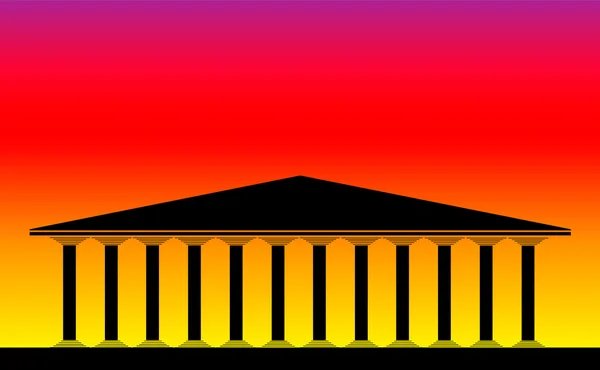 Griechischer Tempel — Stockvektor