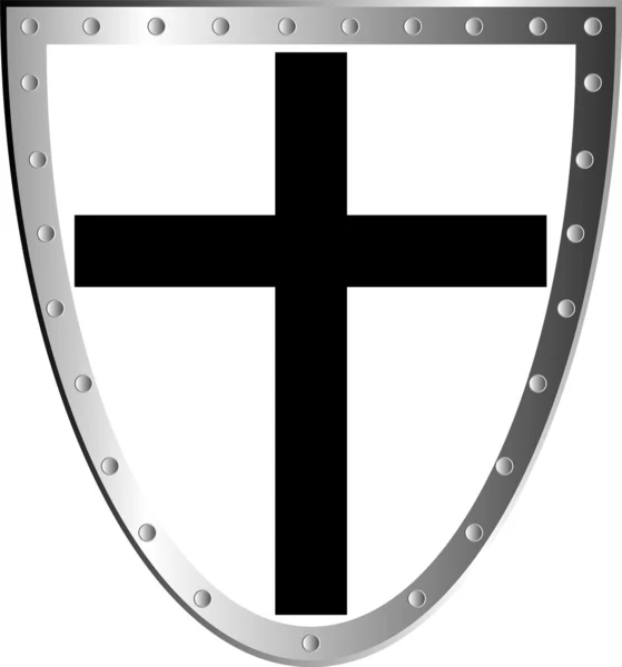 Тамплиерский щит — стоковый вектор